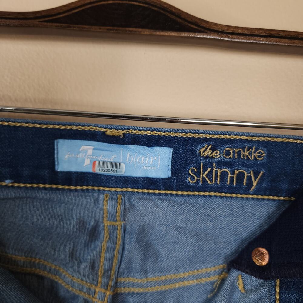7 For All Mankind Secret Fit Belly B(AIR) Ankle Skinny Maternity Jeans 26 - Picture 9 of 12